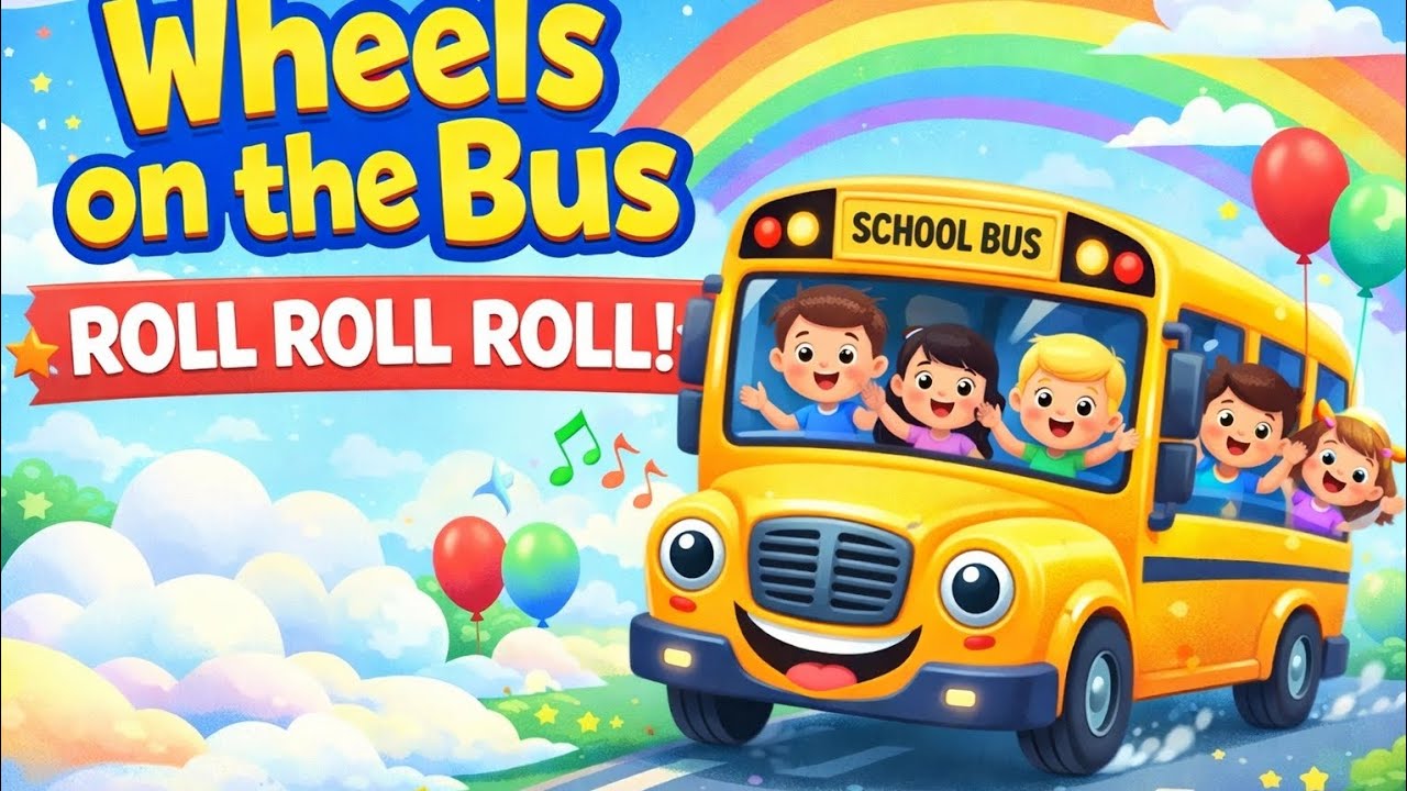 Wheels on the Bus Go Roll Roll Roll 🚌 | Kids Songs | Nursery Rhymes for Toddlers