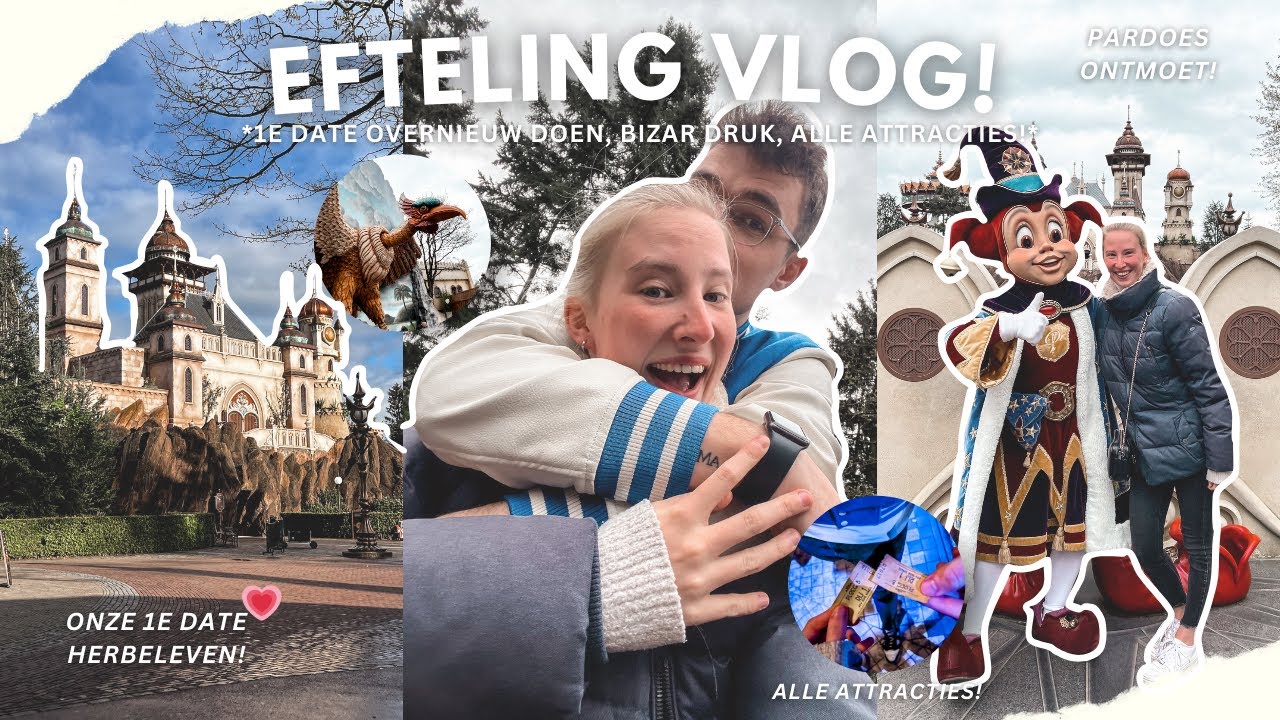 EFTELING VLOG ⭐️ | onze 1e date herbeleven, bizar druk, pardoes ontmoet! | KIMS