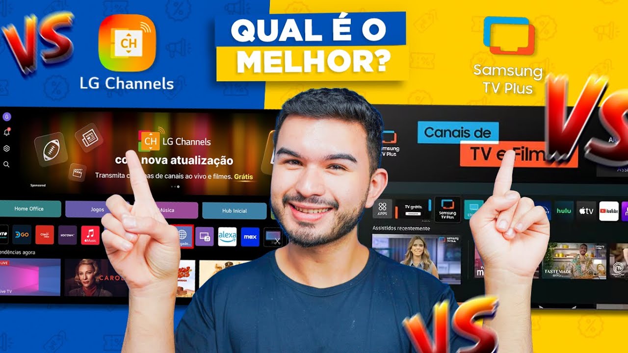 Canais grátis nas Smart TV's da Samsung e LG! QUAL O MAIS COMPLETO?