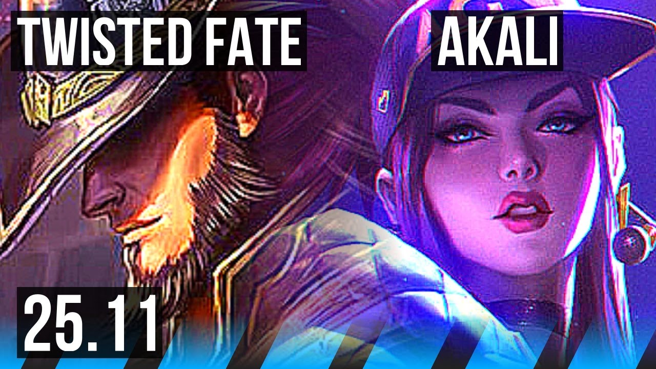 TWISTED FATE vs AKALI (MID) | Dominating | KR Grandmaster | 25.11