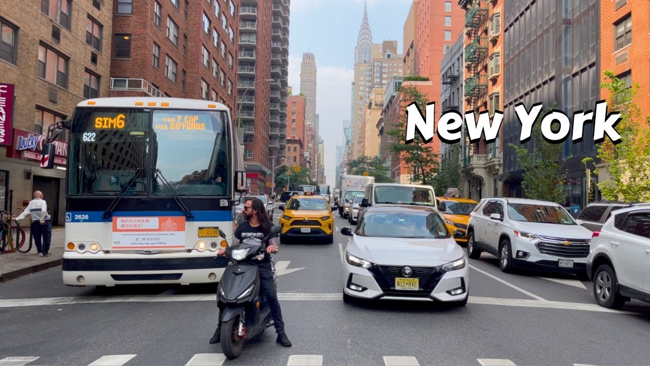 4k New York City Summer Walk - Walking Lexington Avenue Manhattan NYC Tour USA