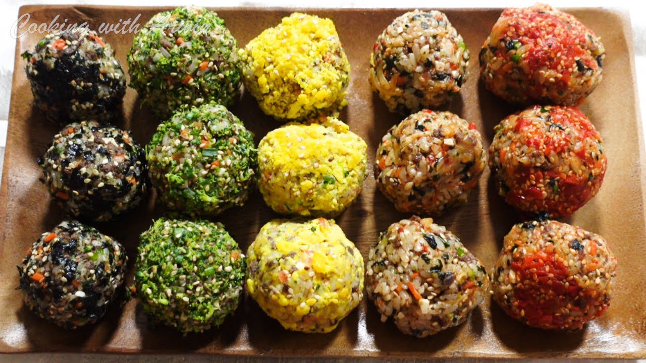 Tasty Korean Rice Ball | Jumeokbap (주먹밥) 5 Ways | Easy and Delicious