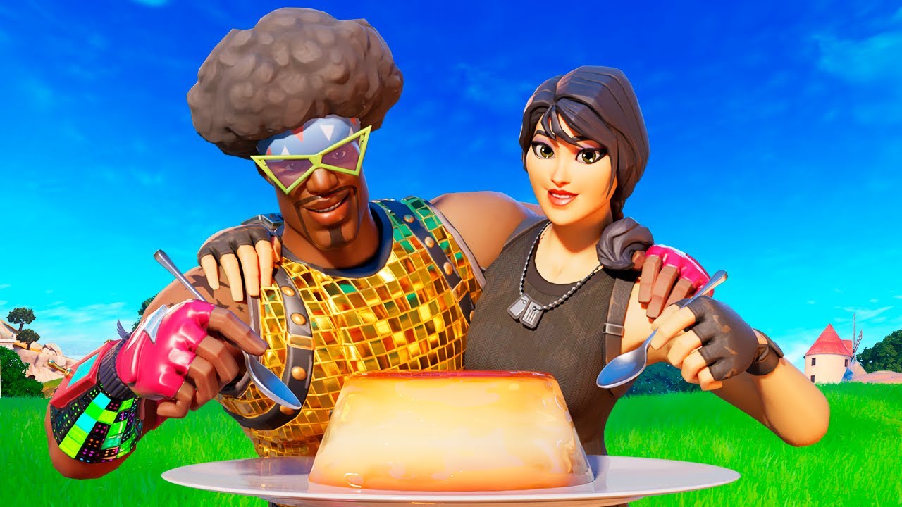 FORTNITE PERO JUEGO CON UN FLAN 🍮