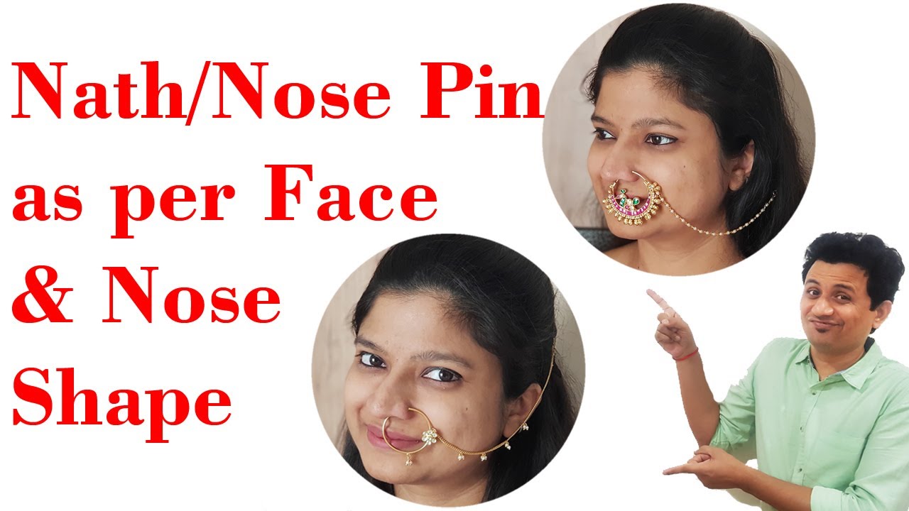 Bridal Nath, Nose Pin, Nose Ring, Nathiya according to Face Shape & Nose Shape