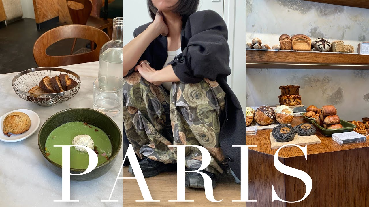 【vlog】パリ日記 | 古着屋巡り、人気のビストロでランチ、カフェ、パン屋、散歩、帰国前の荷造りと掃除など