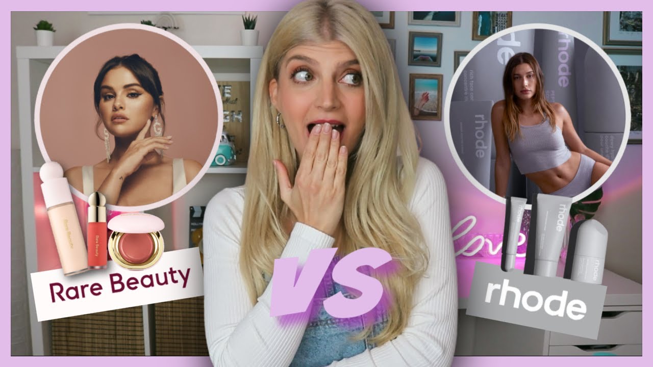 Δοκιμάζω τα προϊόντα της Selena Gomez & Hailey Bieber + drama | katerinaop22