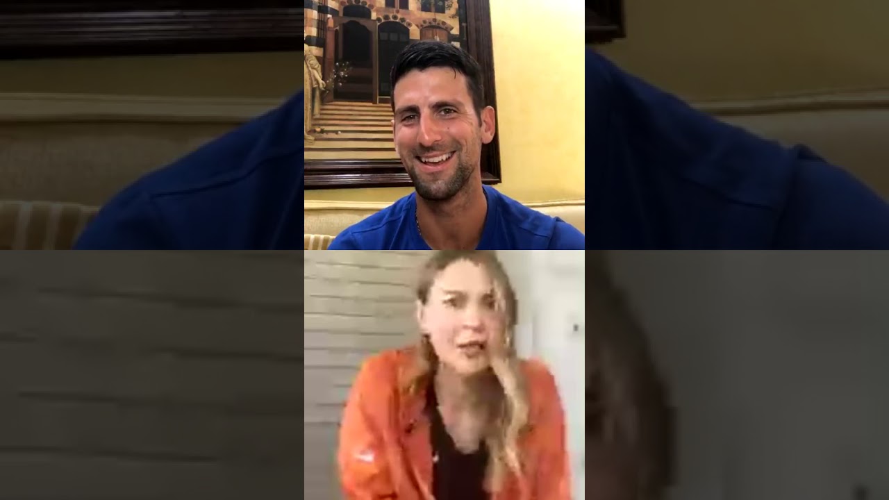 Novak Djokovic Talking with Maria Sharapova on Instagram Live