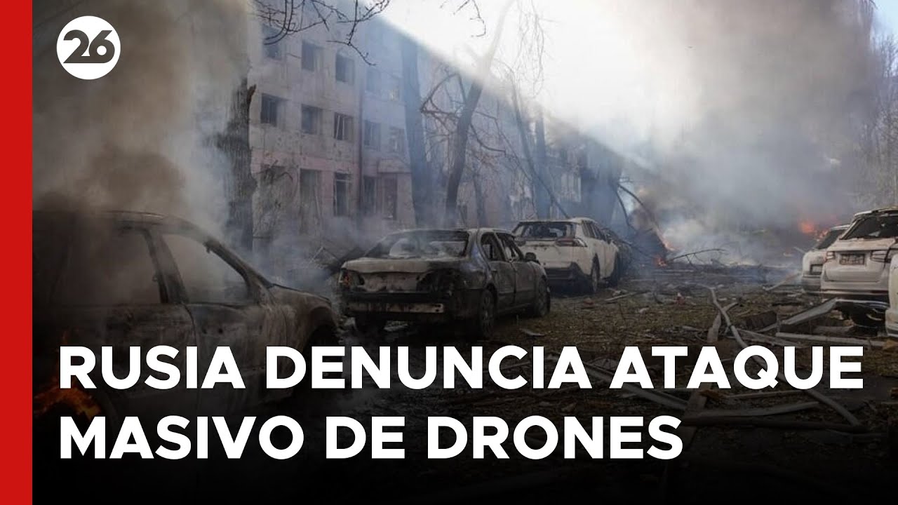 Rusia denuncia ataque masivo de drones ucranianos en Crimea