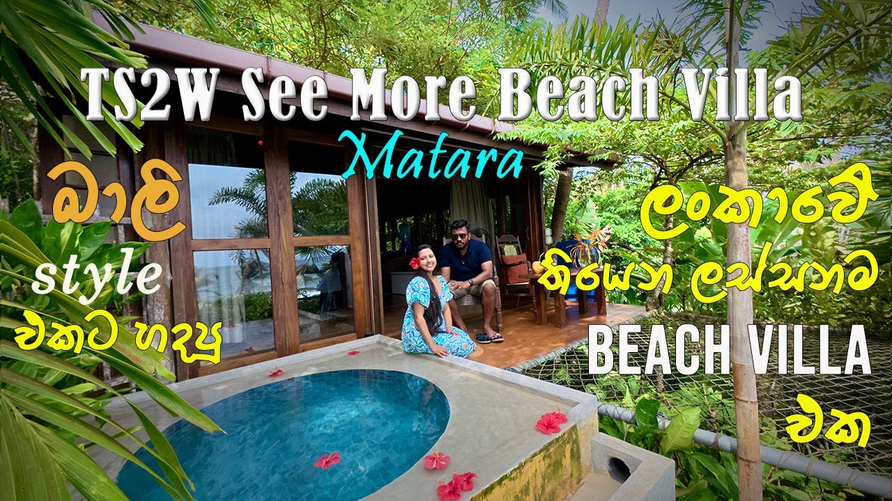 කව්රුත් හොයන downsouth වල තියෙන ලස්සනම beach tree house villa එක🏡🏝️🌊🌸🍃Matara 🇱🇰@travel_with_lasi_lk 