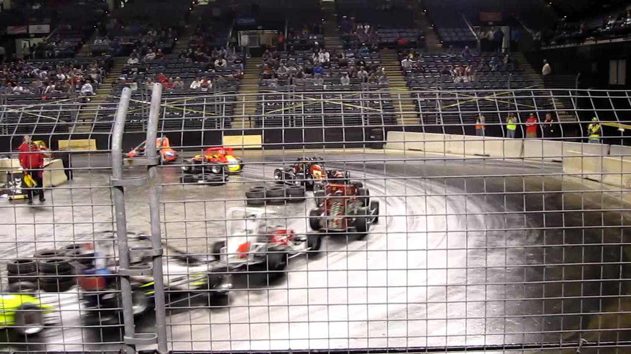 2012 Baltimore Indoor TQ Midget Racing Joey Payne Gets Upside Down