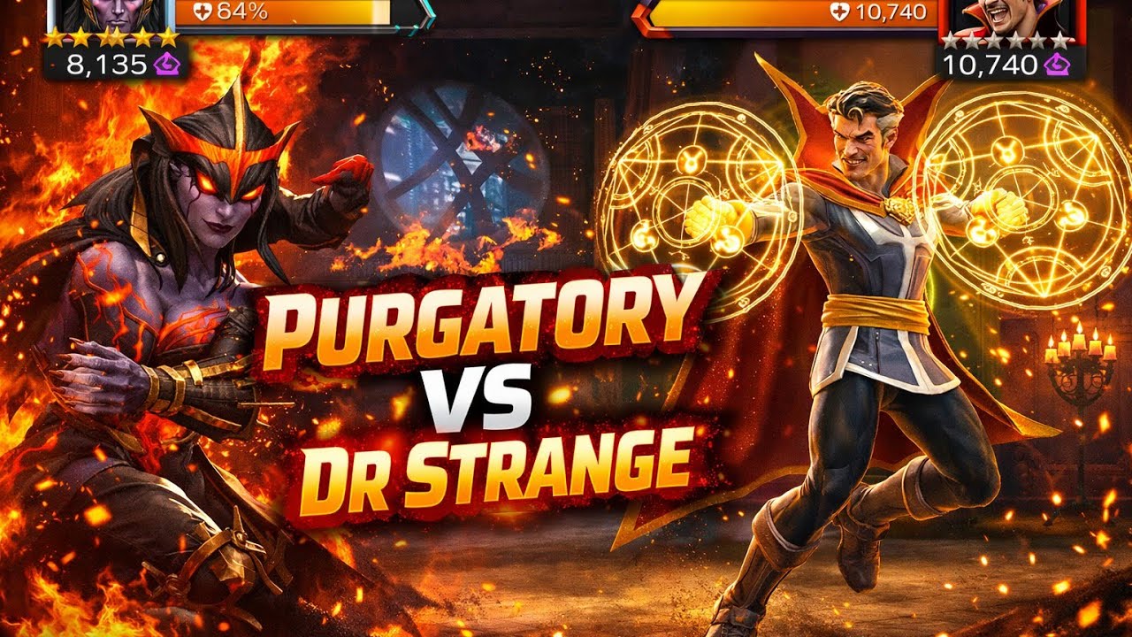 Purgatory vs Doctor Strange (Legacy) | Epic Mystic Fight | Marvel Contest of Champions