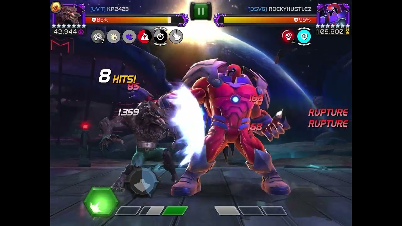 Werewolf By Night vs Onslaught Node 49 Stunning Reflection/Polka Dot Power/Brute Force AW S53 Mcoc