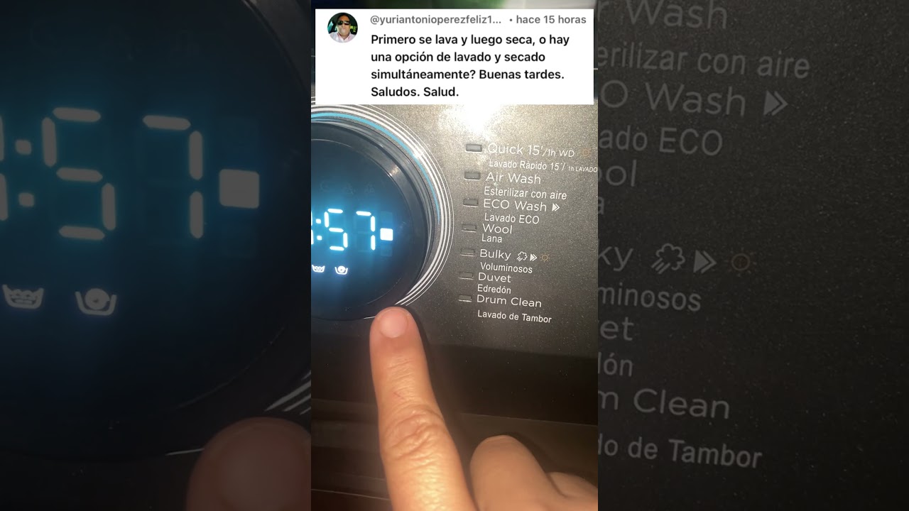 #lavasecadoraMidea ciclo de lavado y secado autom&aacute;tico