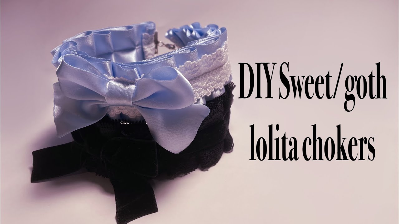DIY sweet / goth lolita chokers tutorial