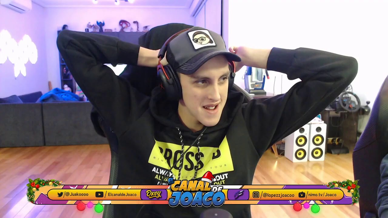 Duki y Joaco L&oacute;pez charlando en Stream