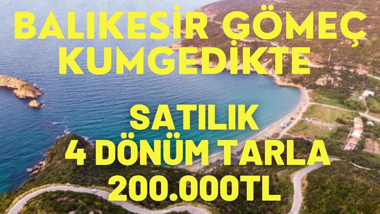 Balıkesir Gömeç Kumgedik 4 Dönüm Satılık Tarla