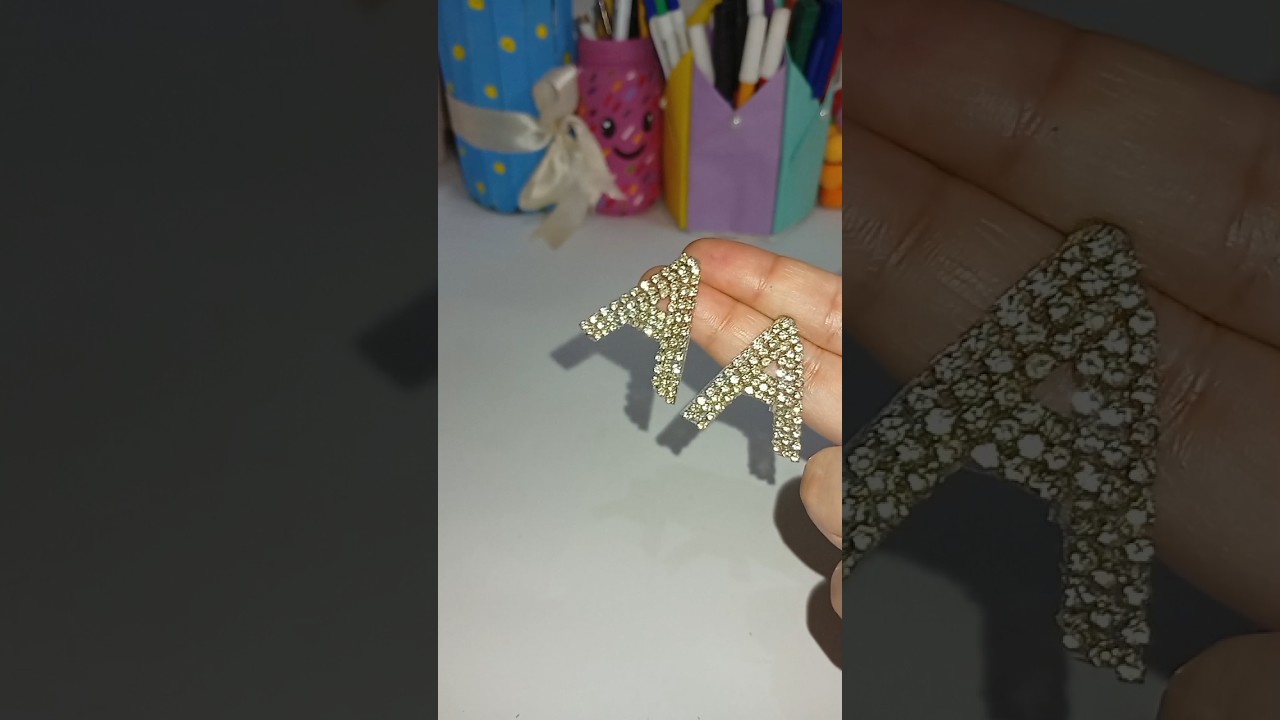 alphabet A ear tops #diy #art #craft #handmade #youtube #youtubeshorts #shorts
