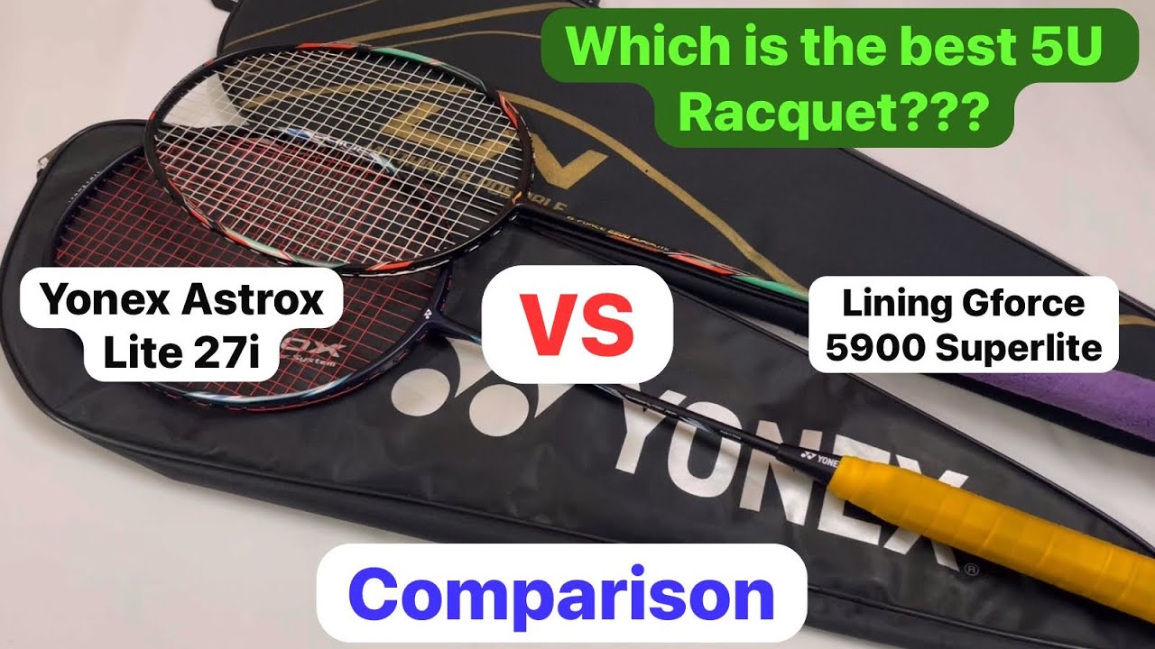 Yonex Astrox lite 27i vs Lining Gforce 5900 Superlite racket comparison #badminton #badmintonlovers
