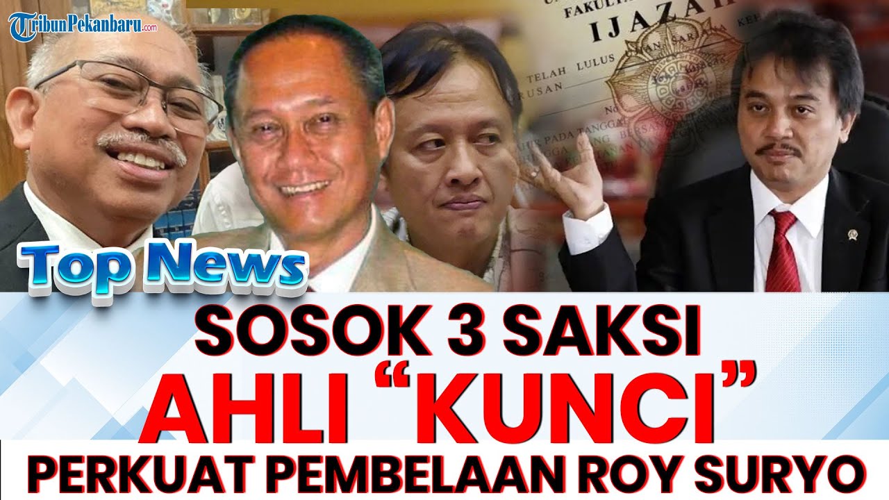 🔴 SOSOK 3 AHLI MERINGANKAN ROY SURYO CS tersangka kasus ijazah palsu Presiden ke-7 RI Joko Widodo