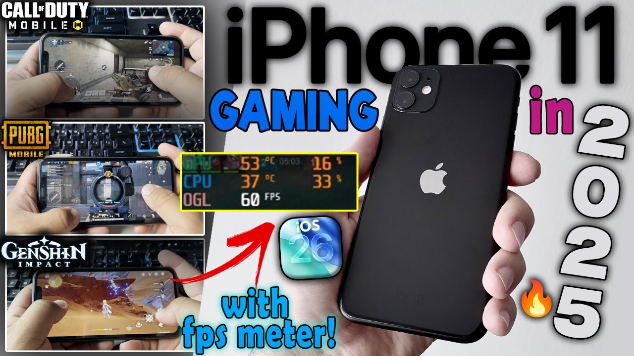 iPhone 11 GAMING PERFORMANCE IN 2025? CODM, PUBG Mobile, Genshin Impact🔥 W/ FPS METER! PART 2! iOS26
