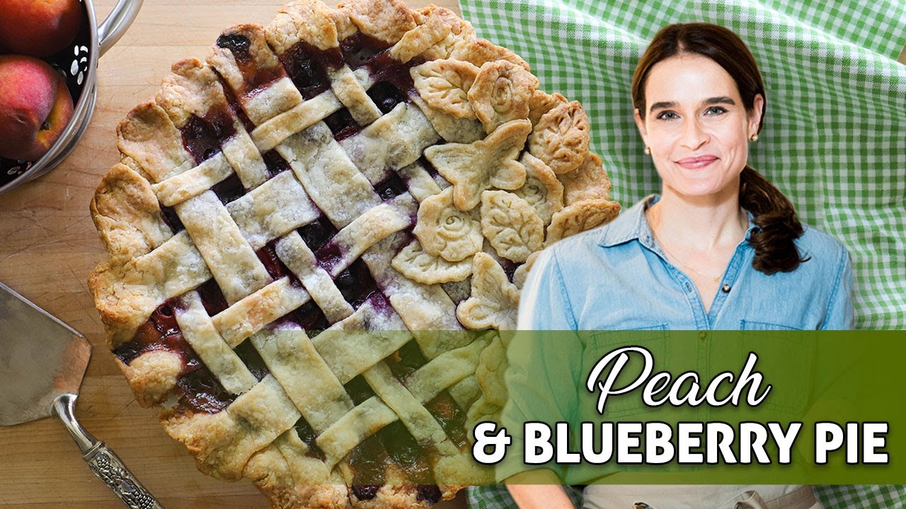 DELICIOUS Peach & Blueberry Pie 🥧🍑