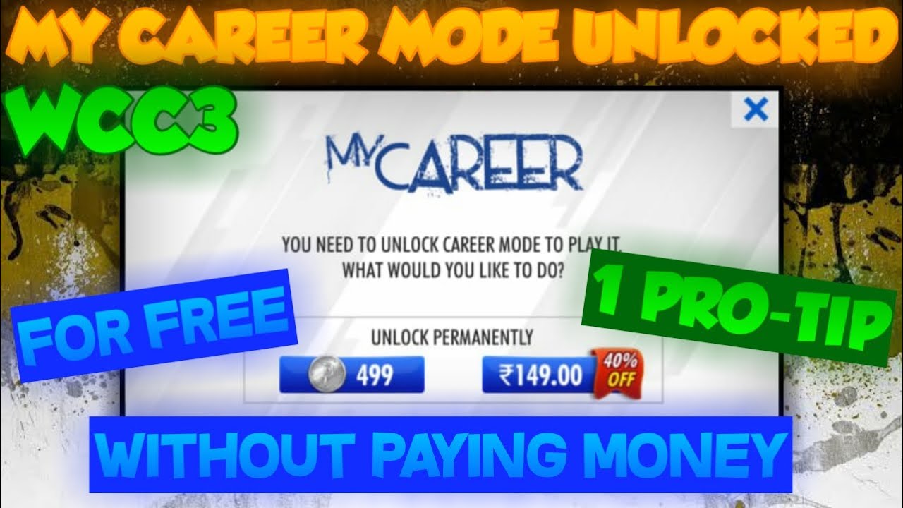 How To Unlock My Career Mode In Wcc3 || wcc3 my career mode unlock