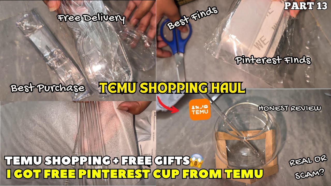 I Got FREE Pinterest Cup from Temu 😱 | Cheap Temu Haul + Free Gifts ❤️