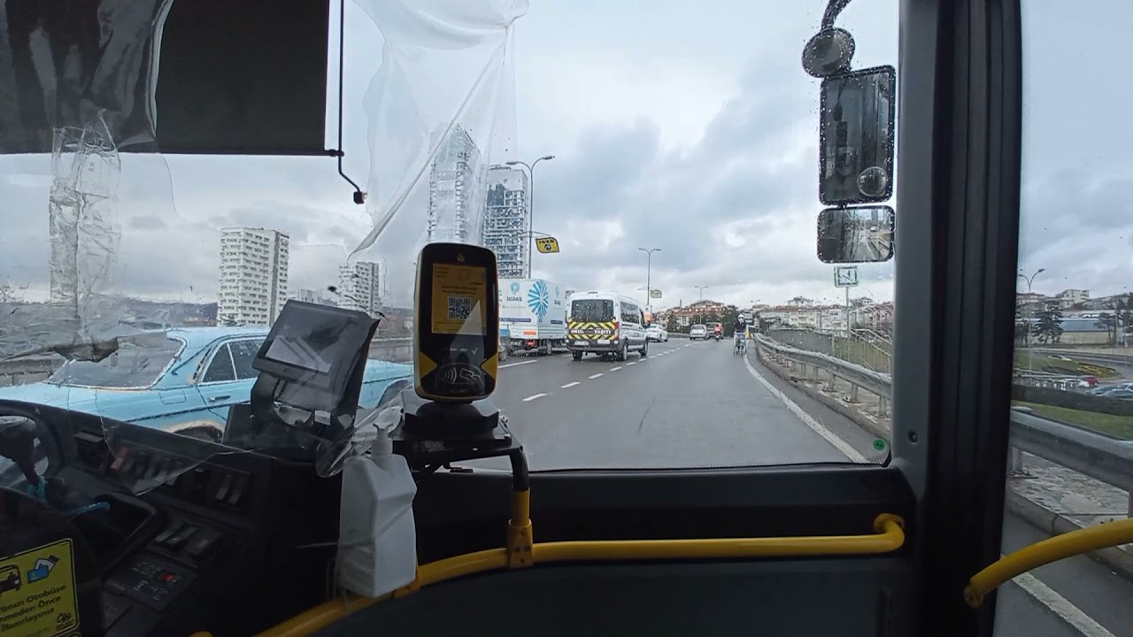 İstanbul, 134YK ile Lütfi Kırdar Hst.-Ülkü Bora Okulu Arası Otobüs Yolculuğu. Araç Kapı No: C-817