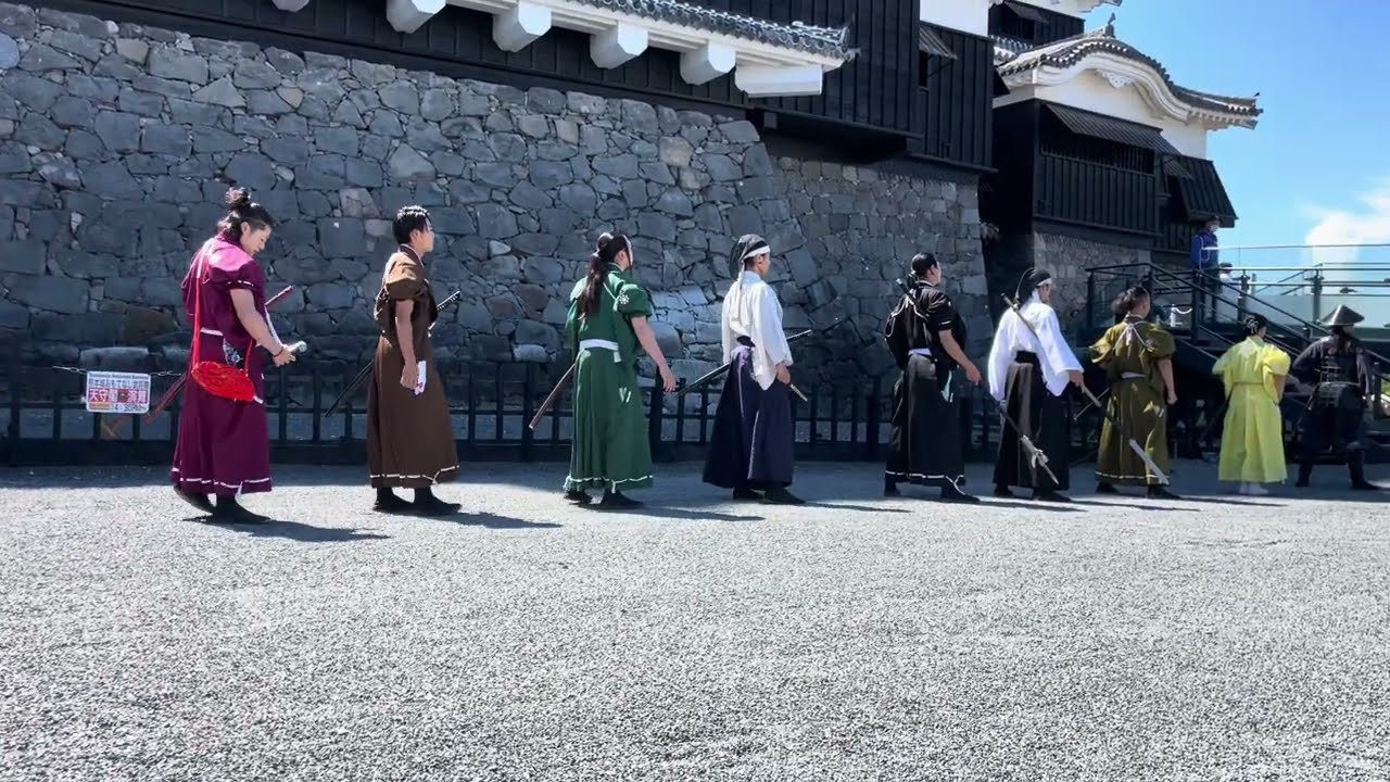 2024/8/3午後　熊本城天守閣前　名古屋おもてなし武将隊 ✖︎ 熊本城おもてなし武将隊 コラボステージ