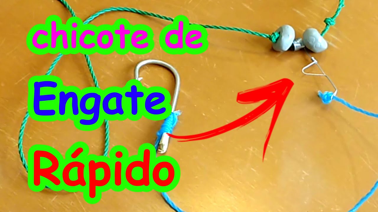 como fazer CHICOTE de ENGATE RÁPIDO para pesca