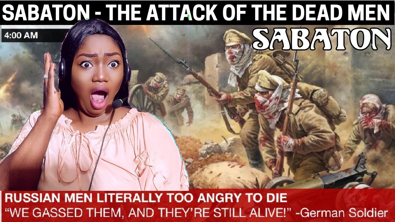 SABATON - The Attack of the Dead Men (Official Lyrics Video + Official Live Video) REACTION!!😱