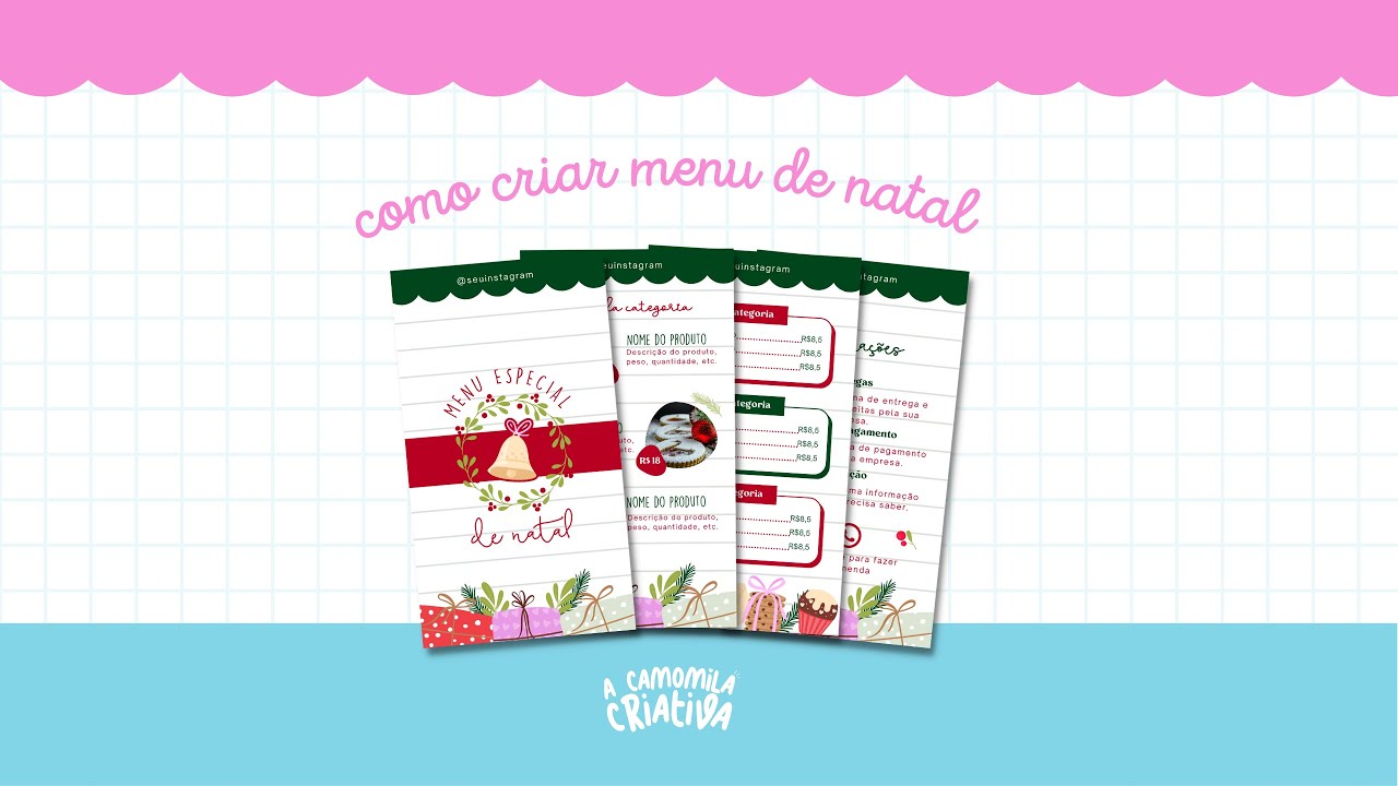 Como criar menu de natal no canva