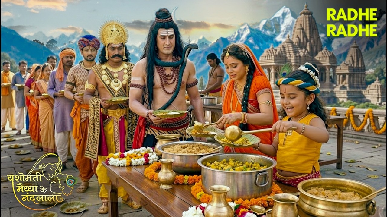 मैया और कान्हा ने सभी देवताओं को खिलाया भोजन! 😍🍲 | Yashomati Maiyaa #krishna #yashoda #nandlala #god