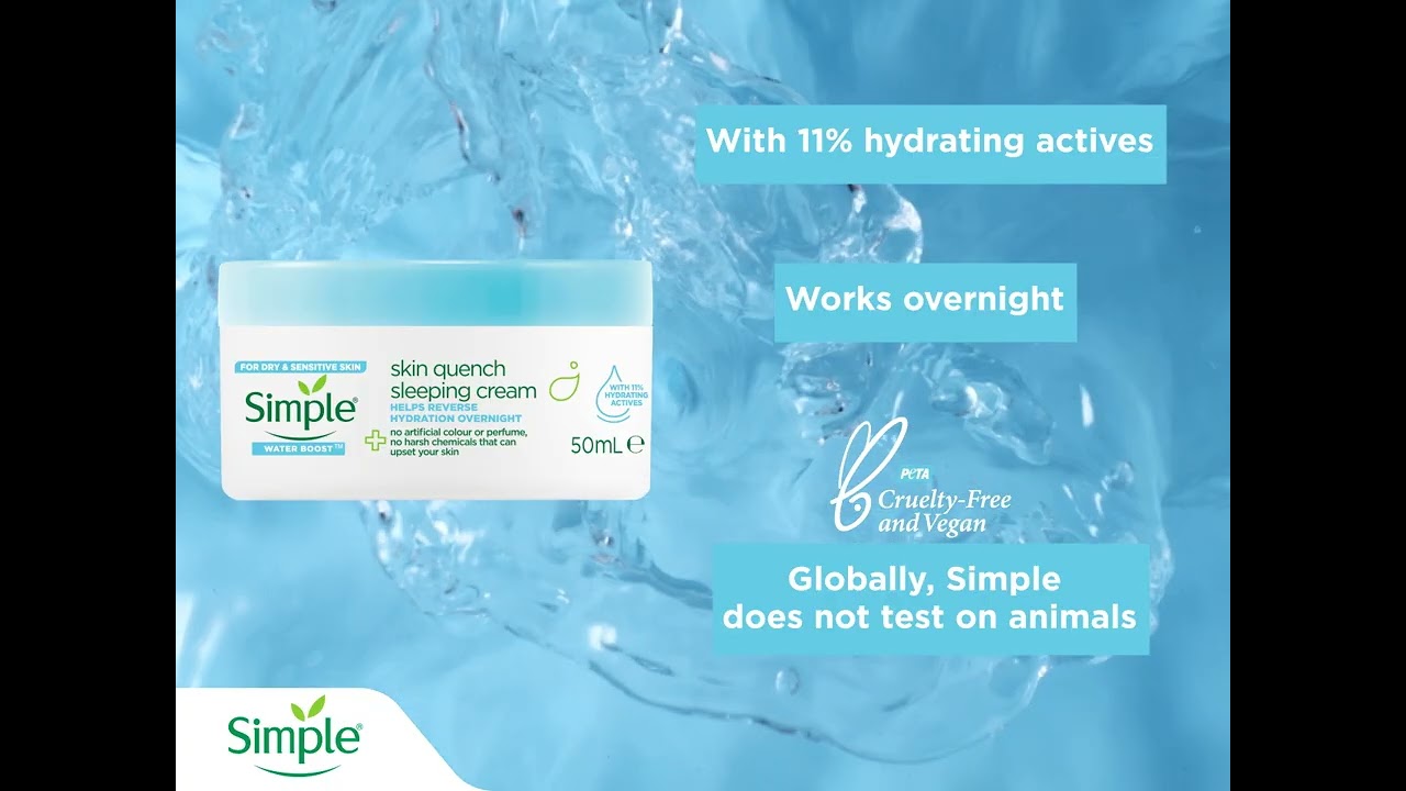 Simple Skin Quench Sleeping Cream Water Boost moisturiser