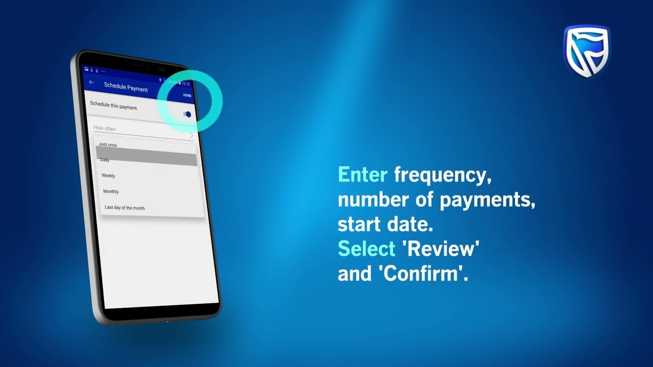 How to create a scheduled payment on our Banking App | Standard Bank