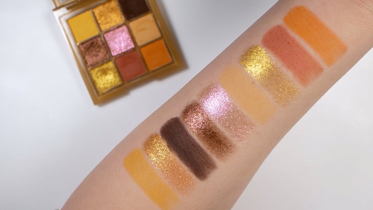 Huda Beauty Wild Obsessions Tiger Palette Swatches