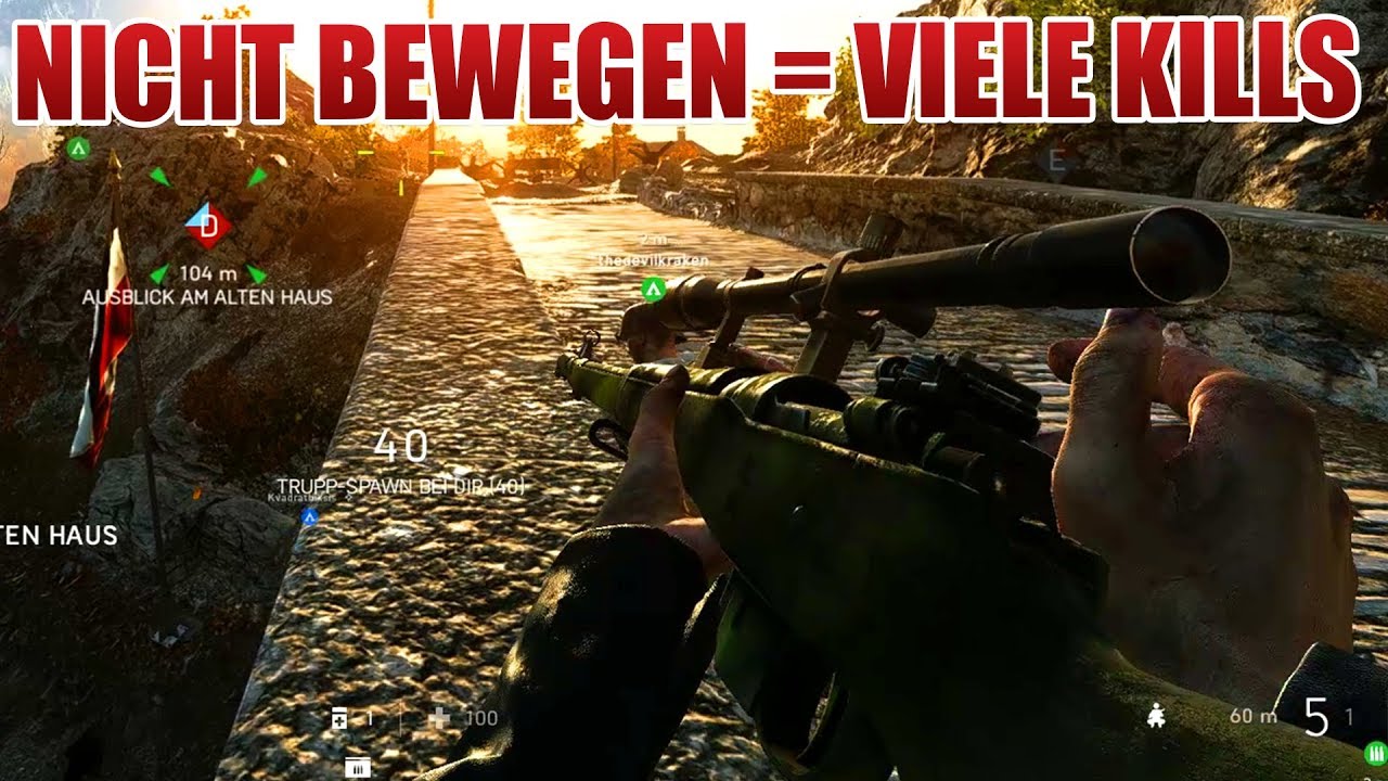 Meine Teammates sind alle blind :( Battlefield 5 snipen mit der NoScope Maschine