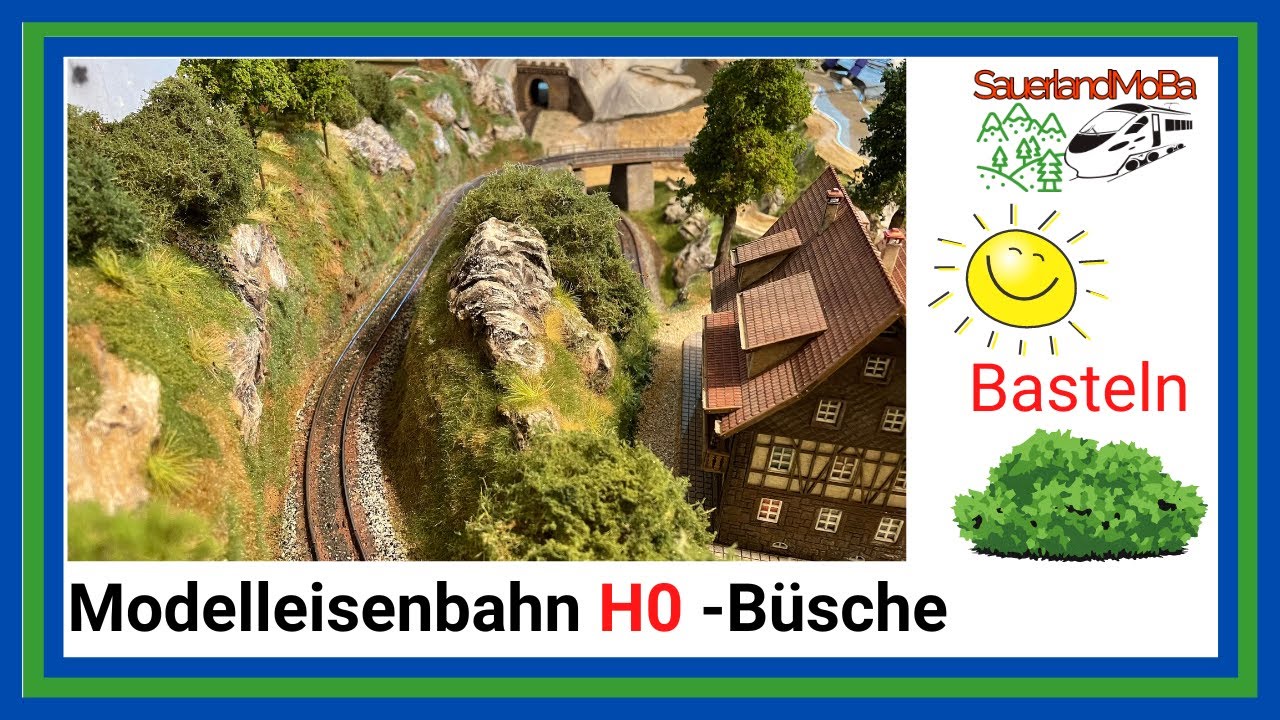 Modellbahn H0 - Büsche selber basteln -Tutorial