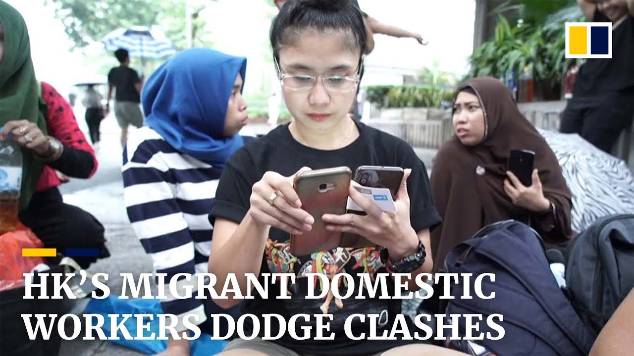 Hong Kong&rsquo;s migrant domestic workers dodge tear gas and clashes