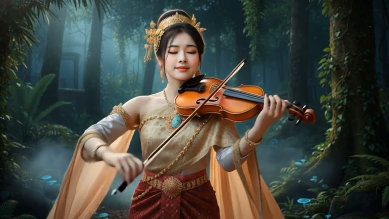 Play music with the violin from the heart