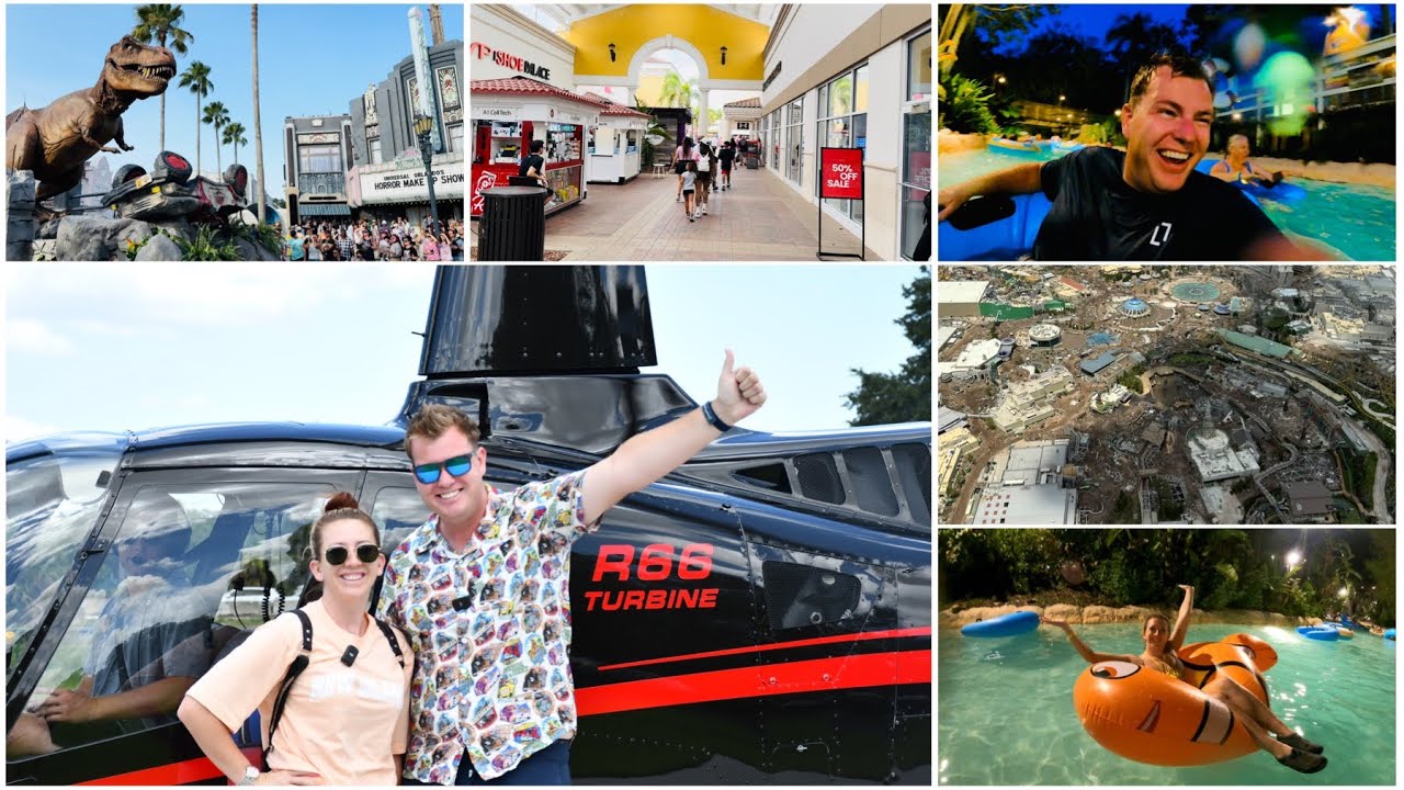 FLORIDA VLOG: Helicopter over Epic Universe, NEW Universal Parade & H20 Glow Party at Typhoon Lagoon