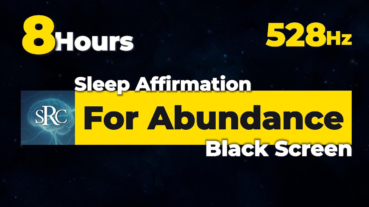 528Hz Abundance Affirmations While You Sleep | 8 Hour Black Screen Sleep Meditation #reprogramming