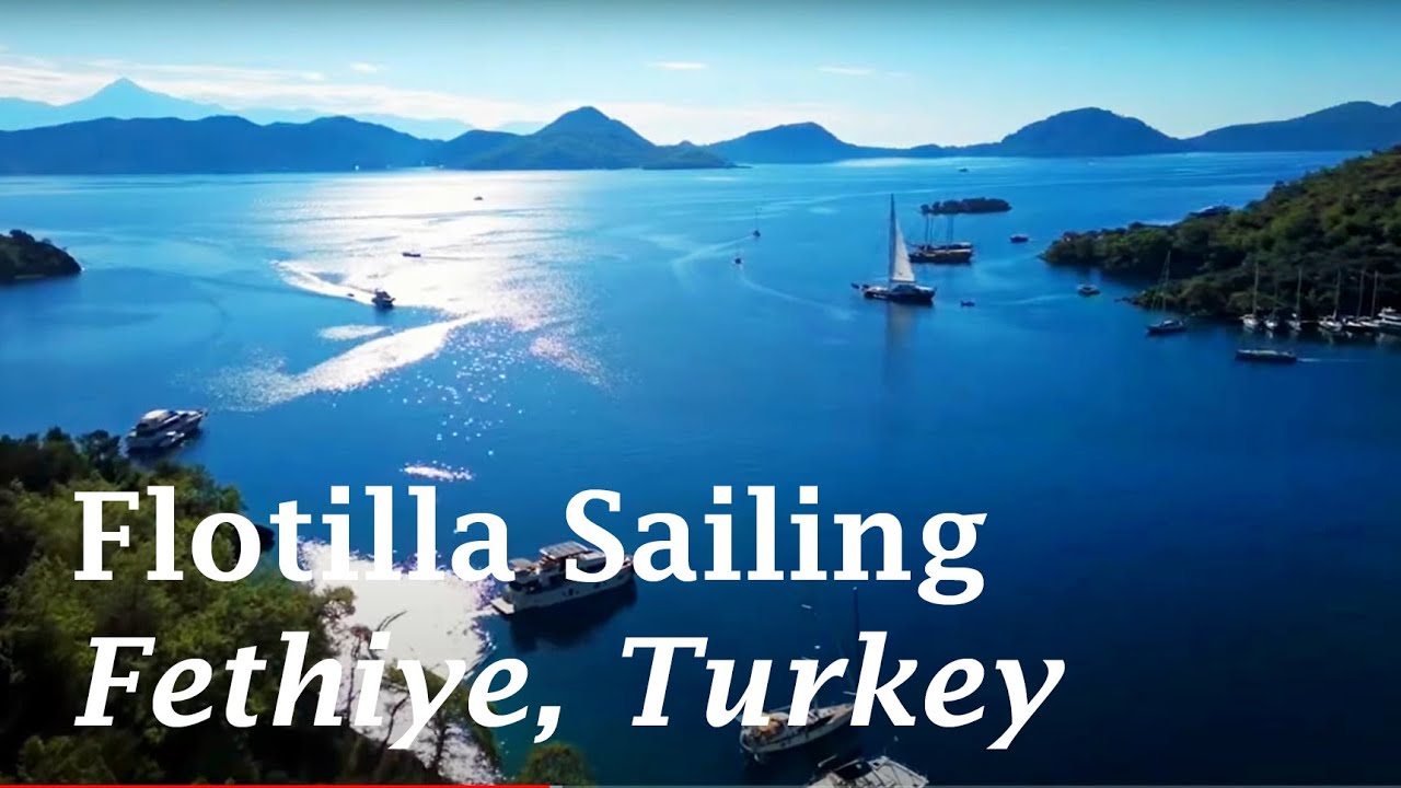 Flotilla Sailing - Fethiye, Turkey - October 2022 #drone #dronevideo #travel #turkey #sailing