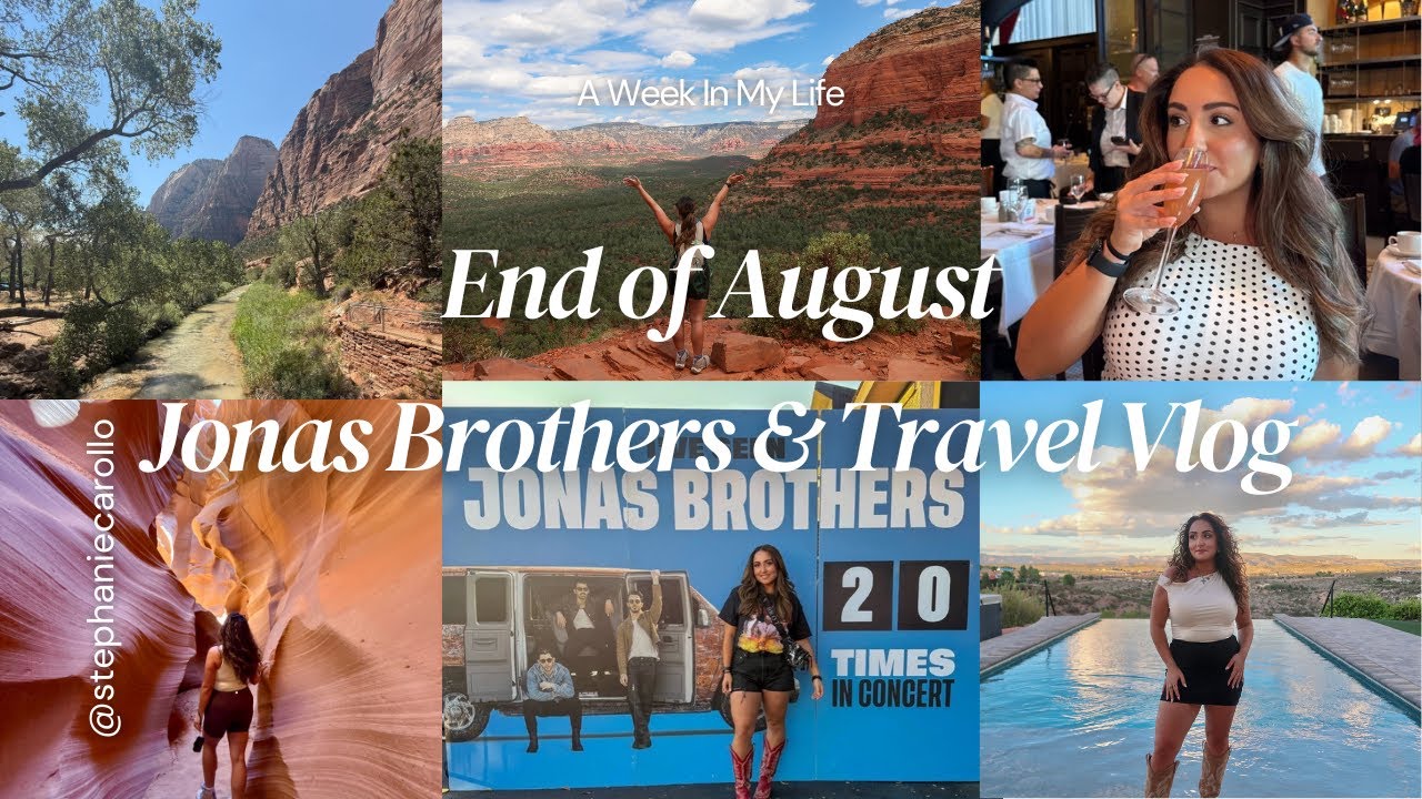 Jonas Brothers Concert Chicago & End of August Travel | Arizona, Utah & Vegas VLOG!