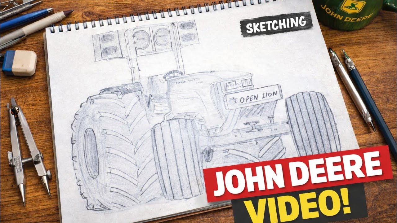 JohnDeere tochan king 👑 sketching ✏️ dangerous open lion 🦁