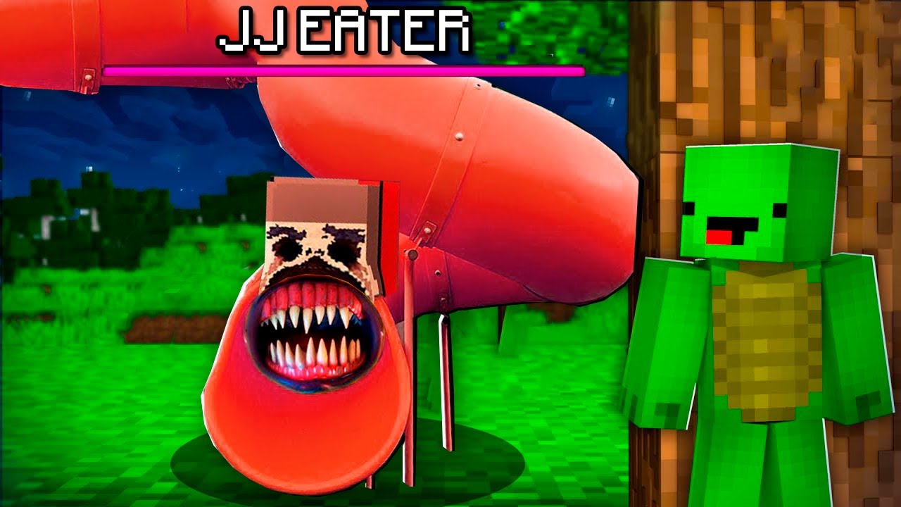 JJ become SCARY SLIDE EATER and HUNTS Mikey in Minecraft ! | Maizen