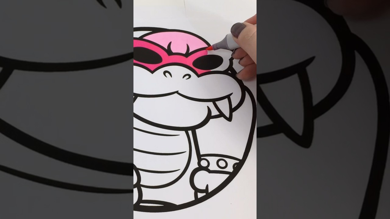 Coloring Super Mario Bros Roy Koopa #coloring #supermario #art #nintendo