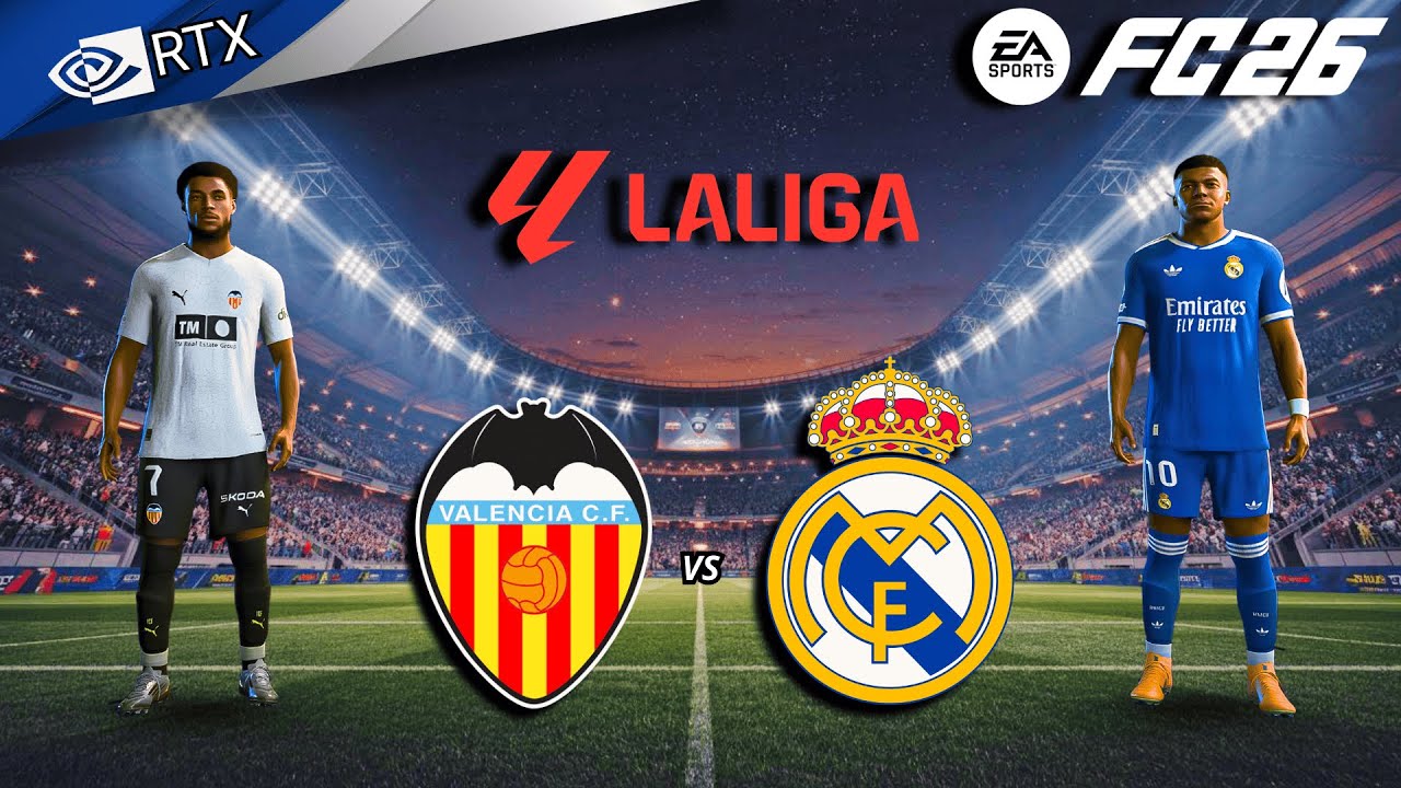 FC 26 - Valencia vs Real Madrid Ft. Mbappe, Vini Jr | La liga 25/26 Full Match | PC™ [4K60]