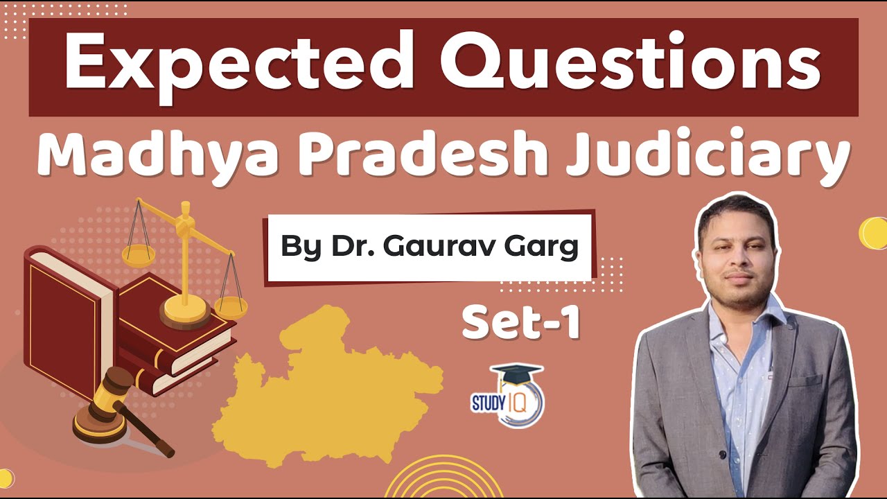 MP Judicial Service Exam 2021 - Expected Questions Set 1 - Madhya Pradesh Judiciary Exam 2021