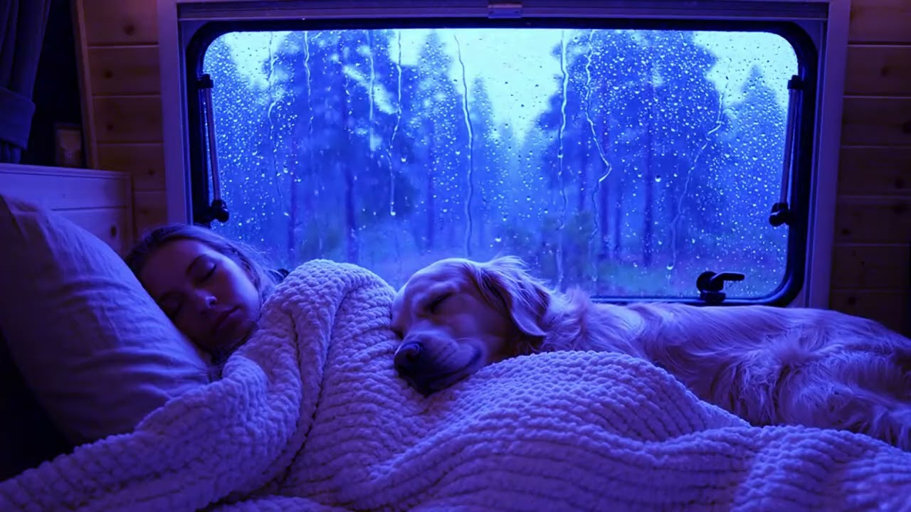 Calm Your Energy with Rain and Thunder for Nighttime Peace